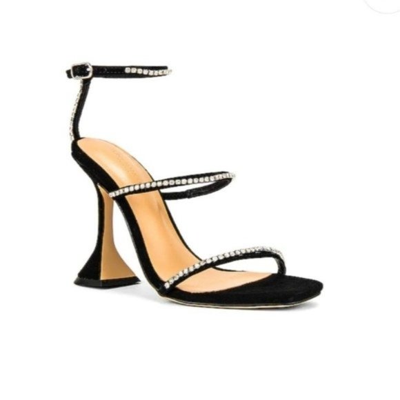 Tony Bianco Shy Sandal in Black Suede - Picture 1 of 11